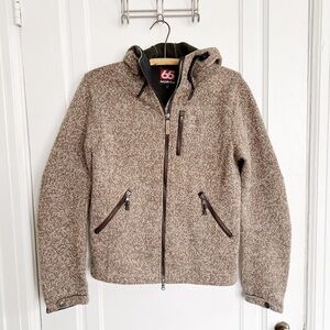 66 NORTH • Vindur Fleece Lined Hooded Wool Jacket zip front